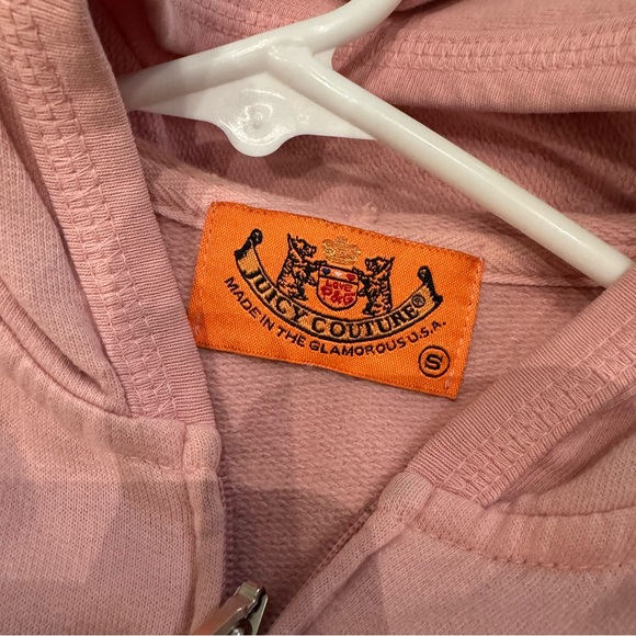 Light pink Juicy pink zip up hoodie with applique from 2005 - Picture 3 of 6